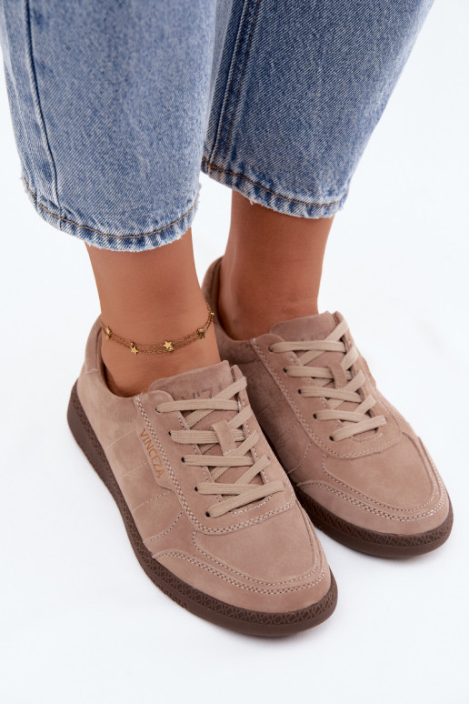 Zapatillas de hombre de ante sintético Vinceza 79635 color arena