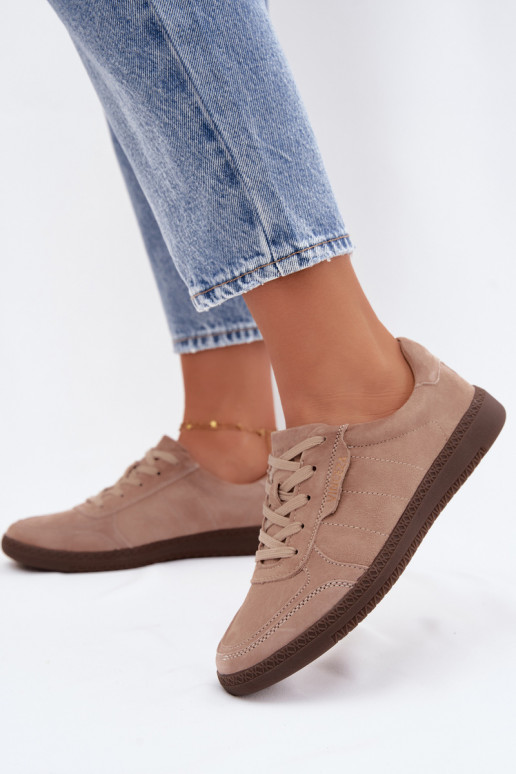 Zapatillas de hombre de ante sintético Vinceza 79635 color arena