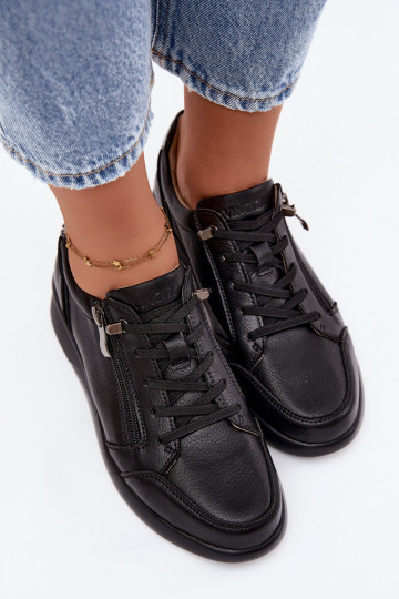 Zapatillas de mujer con plataforma Vinceza 79644 color negro