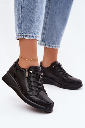 Zapatillas de mujer con plataforma Vinceza 79644 color negro 2