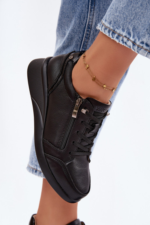 Zapatillas de mujer con plataforma Vinceza 79644 color negro
