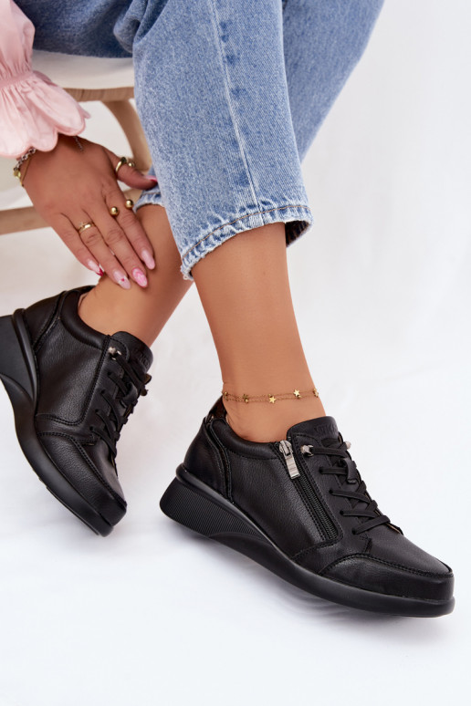 Zapatillas de mujer con plataforma Vinceza 79644 color negro