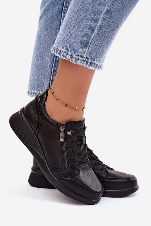 Zapatillas de mujer con plataforma Vinceza 79644 color negro