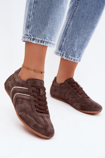 Zapatillas de hombre de ante sintético Sombra color chocolate 2