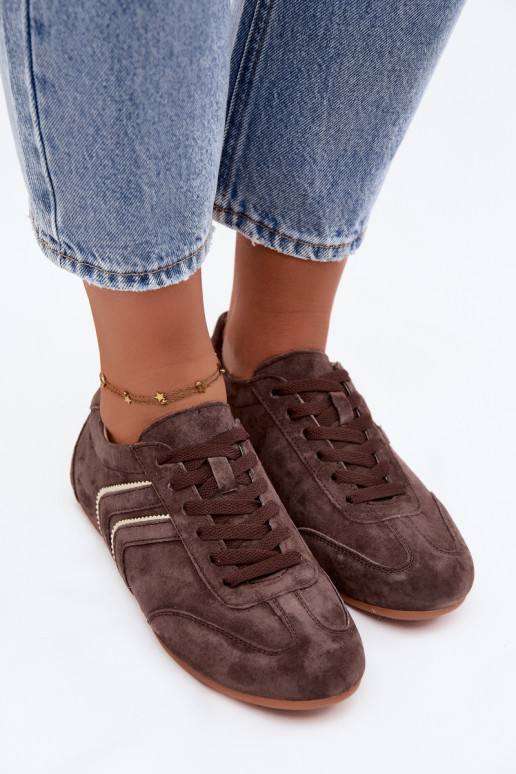 Zapatillas de hombre de ante sintético Sombra color chocolate