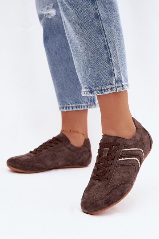 Zapatillas de hombre de ante sintético Sombra color chocolate