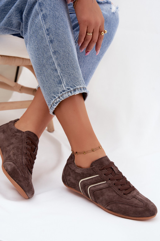 Zapatillas de hombre de ante sintético Sombra color chocolate