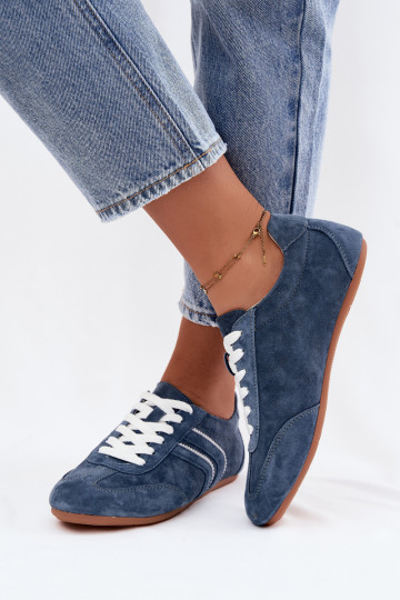 Zapatillas de hombre de ante sintético Sombra color azul 2