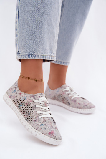 Zapatos estampados con elementos calados de ante sintético en varios colores Tenebra