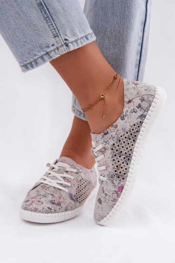 Zapatos estampados con elementos calados de ante sintético en varios colores Tenebra 2