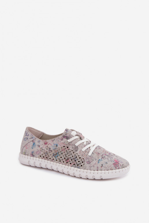 Zapatos estampados con elementos calados de ante sintético en varios colores Tenebra