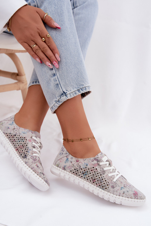Zapatos estampados con elementos calados de ante sintético en varios colores Tenebra
