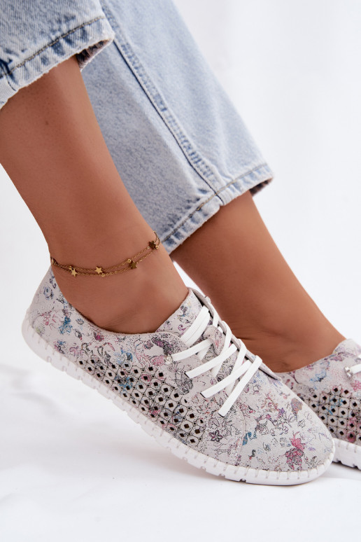Zapatos estampados con elementos calados de ante sintético en varios colores Tenebra