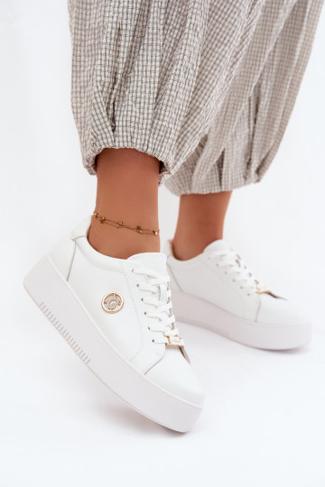 Zapatillas blancas para mujer con plataforma Dainty 2