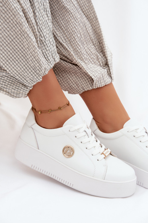 Zapatillas blancas para mujer con plataforma Dainty