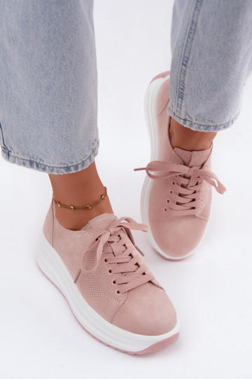 Zapatillas rosas para mujer de ante sintético con plataforma Inaya
