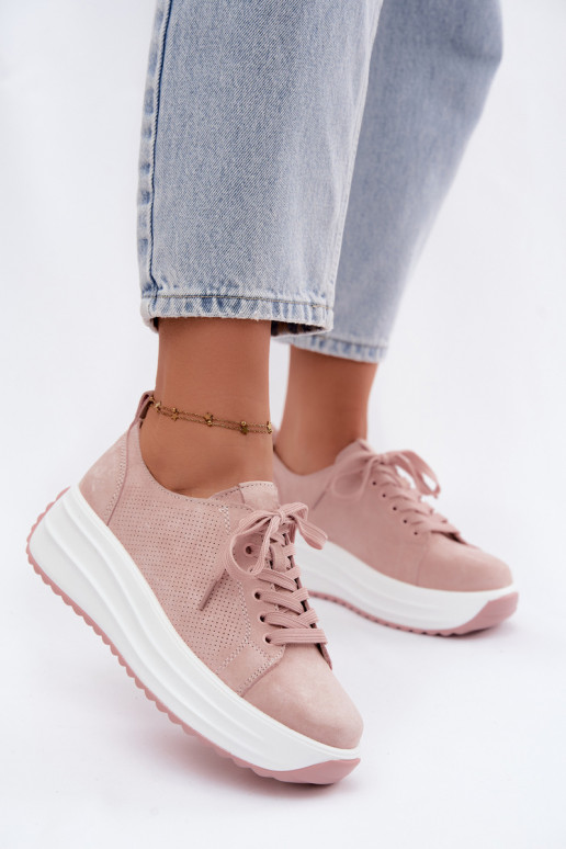 Zapatillas rosas para mujer de ante sintético con plataforma Inaya
