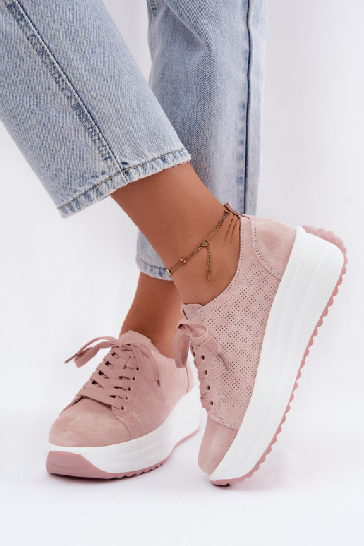Zapatillas rosas para mujer de ante sintético con plataforma Inaya
