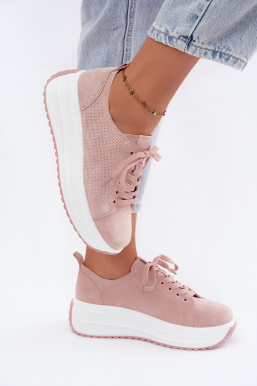 Zapatillas rosas para mujer de ante sintético con plataforma Inaya