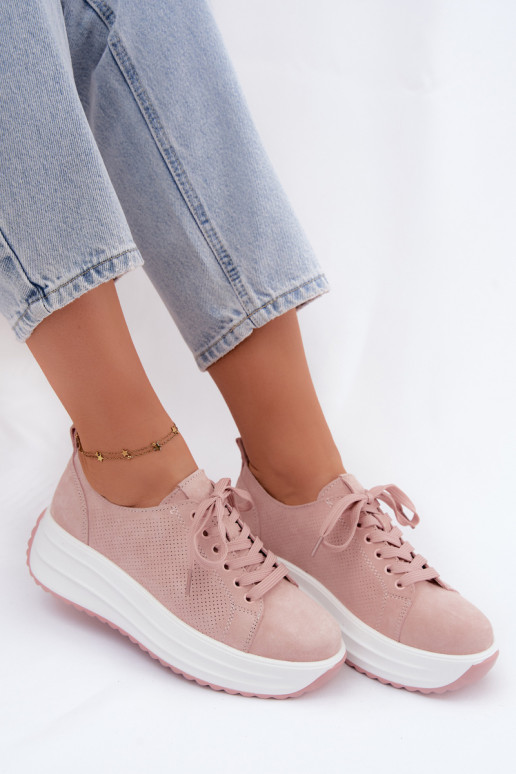 Zapatillas rosas para mujer de ante sintético con plataforma Inaya