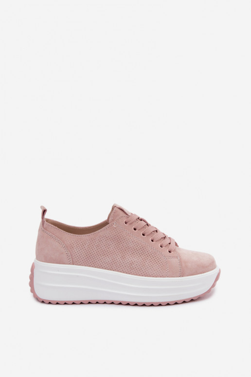 Zapatillas rosas para mujer de ante sintético con plataforma Inaya