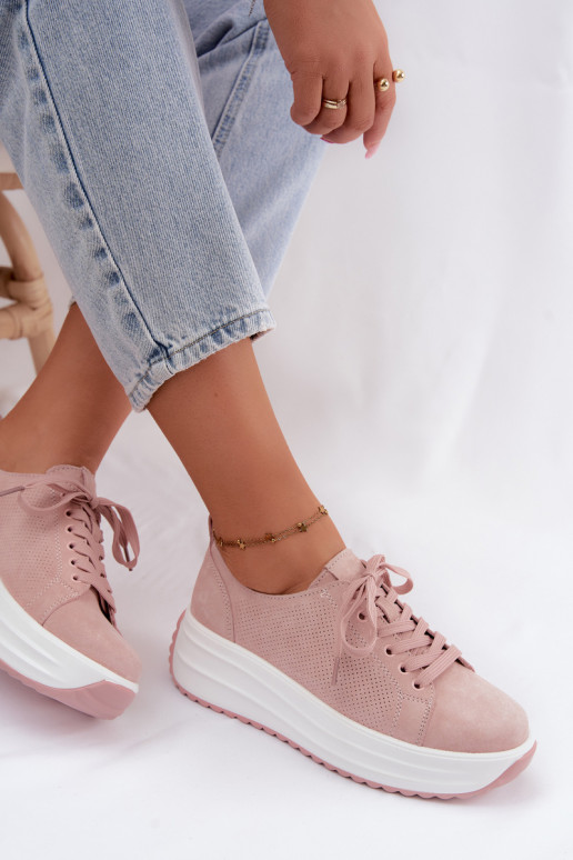 Zapatillas rosas para mujer de ante sintético con plataforma Inaya