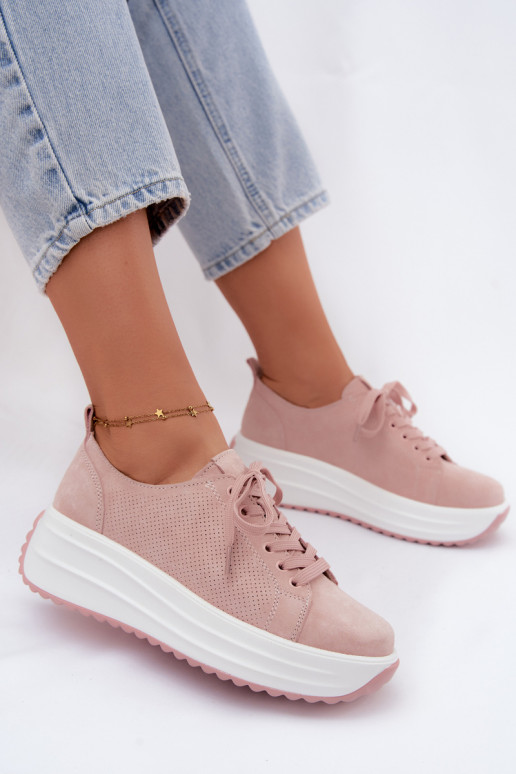 Zapatillas rosas para mujer de ante sintético con plataforma Inaya