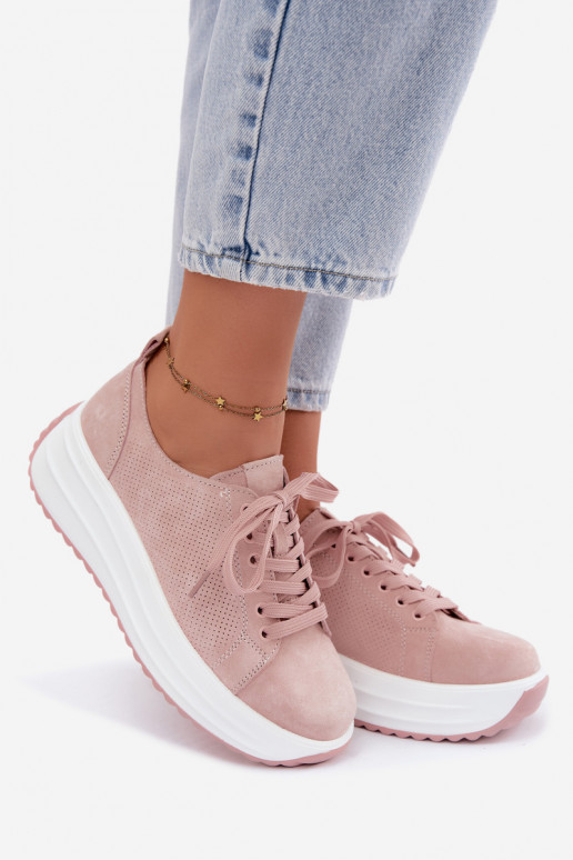 Zapatillas rosas para mujer de ante sintético con plataforma Inaya