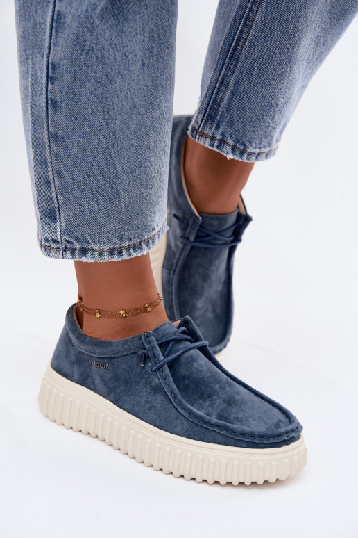 Zapatos azules para mujer de ante sintético con plataforma Jamila