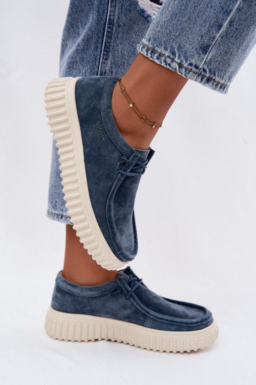 Zapatos azules para mujer de ante sintético con plataforma Jamila