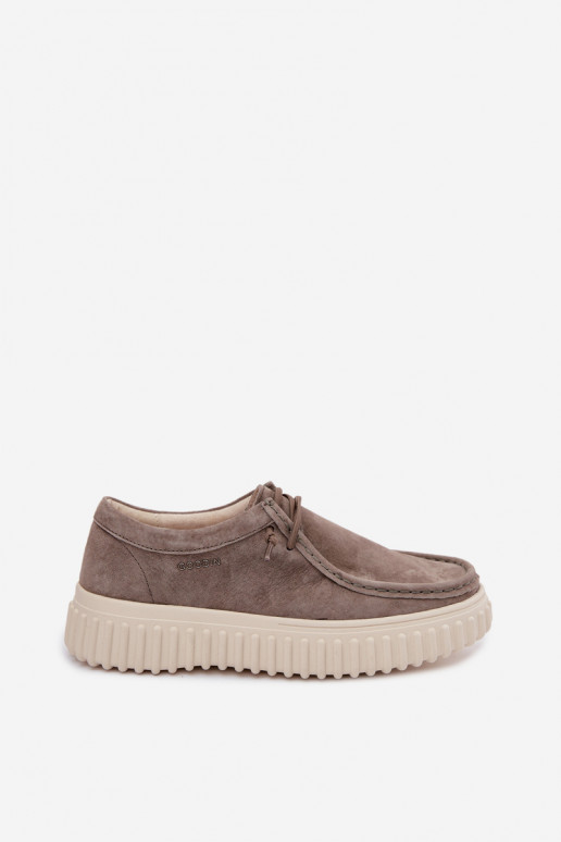 Zapatos de color arcilla para mujer de ante sintético con plataforma Jamila