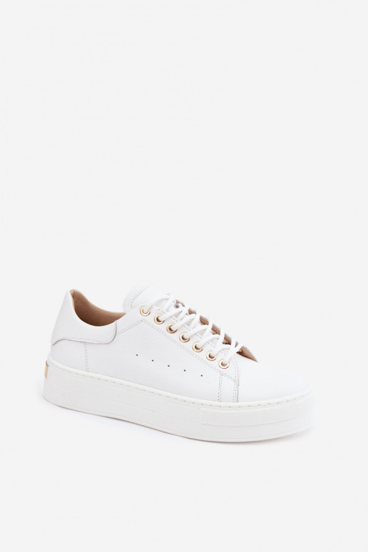 Zapatillas blancas para mujer con plataforma Zazoo N408S7