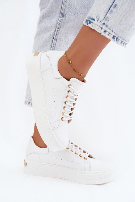 Zapatillas blancas para mujer con plataforma Zazoo N408S7