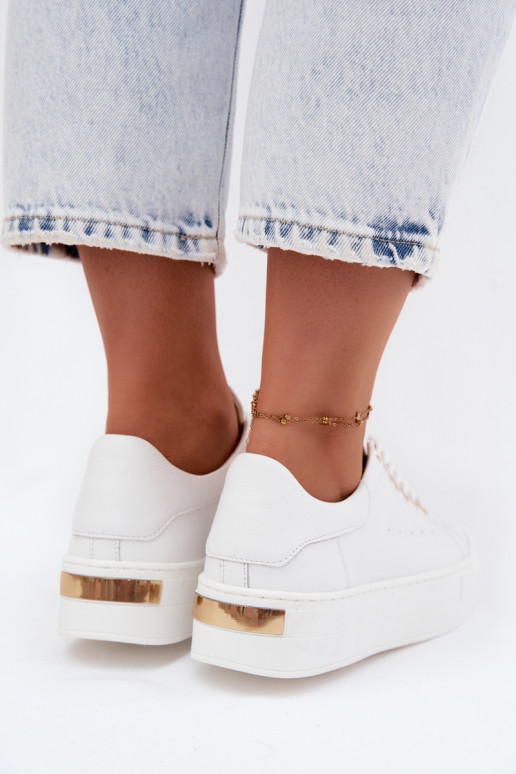 Zapatillas blancas para mujer con plataforma Zazoo N408S7