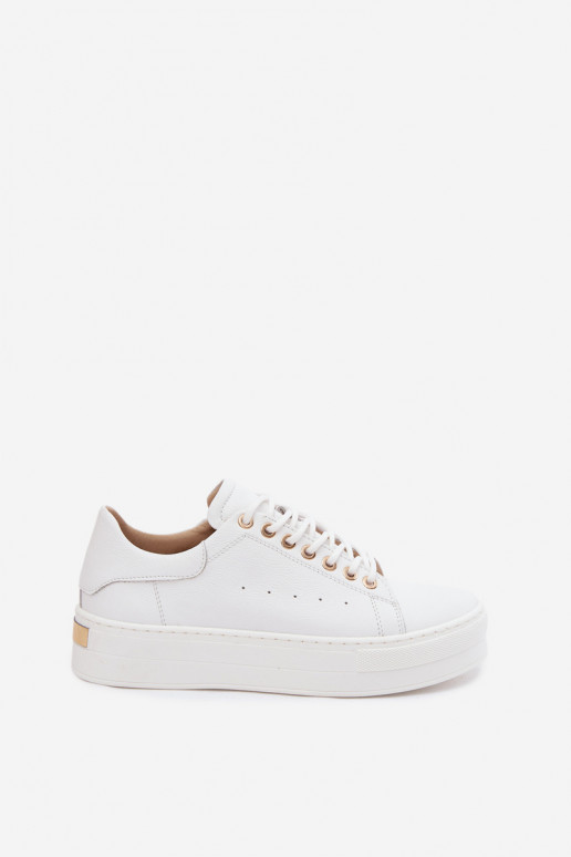 Zapatillas blancas para mujer con plataforma Zazoo N408S7