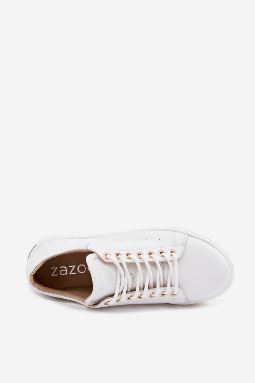 Zapatillas blancas para mujer con plataforma Zazoo N408S7