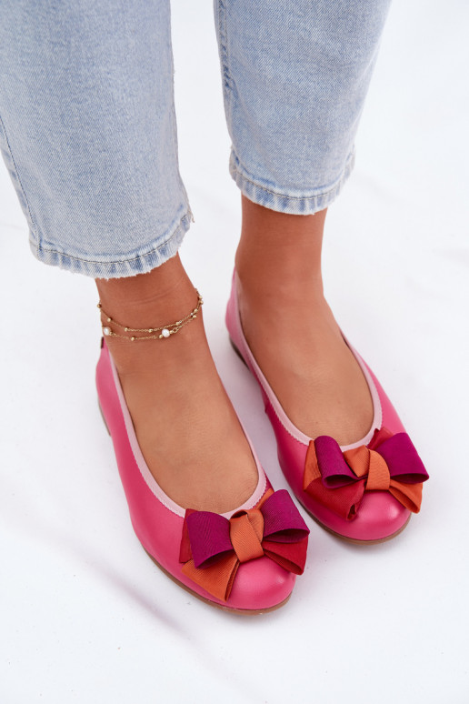 Bailarinas rosas con lazos Tai turiciejka P6801-15