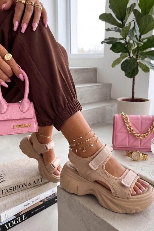 Sandalias beige chunky Abigail
