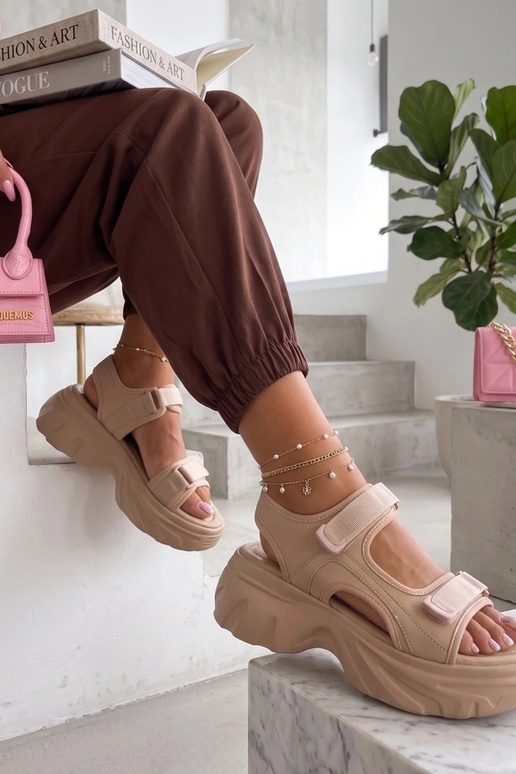 Sandalias beige chunky Abigail