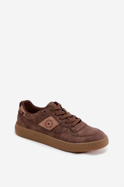 Zapatillas brillantes para mujeres Big Star UU274017 en color marrón