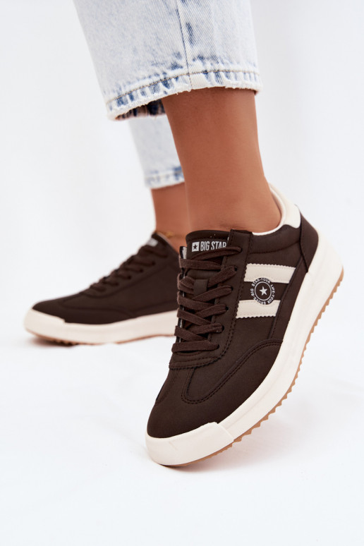Zapatos deportivos para mujeres Big Star UU274024 en color chocolate