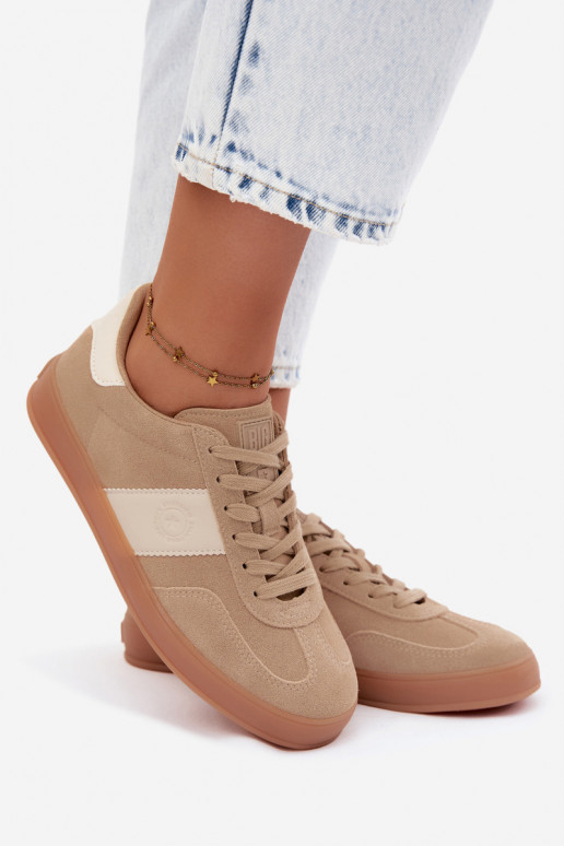 Zapatillas de deporte para mujeres de ante sintético Big Star UU274009 en color arena