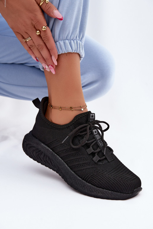 Zapatos deportivos slip-on para mujeres Big Star UU274057 en color negro