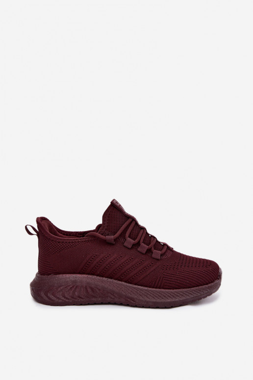 Zapatos deportivos slip-on para mujeres Big Star UU274053 en color burdeos