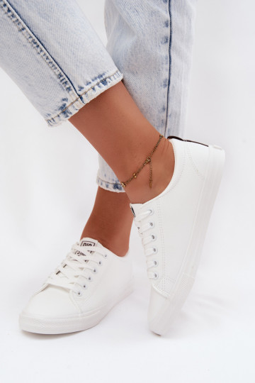 Zapatillas de mujer blancas de cuero sintético Big Star TT274960