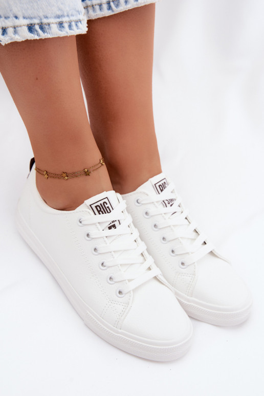 Zapatillas de mujer blancas de cuero sintético Big Star TT274960