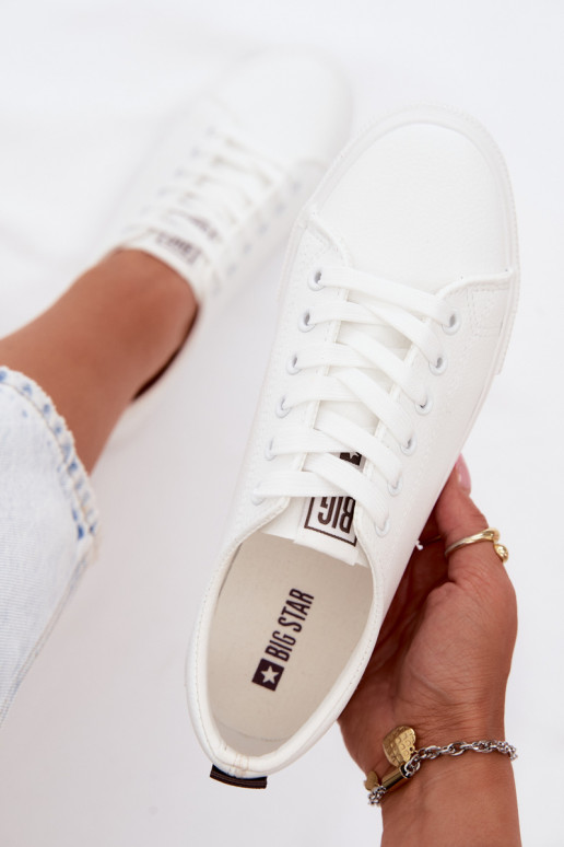 Zapatillas de mujer blancas de cuero sintético Big Star TT274960