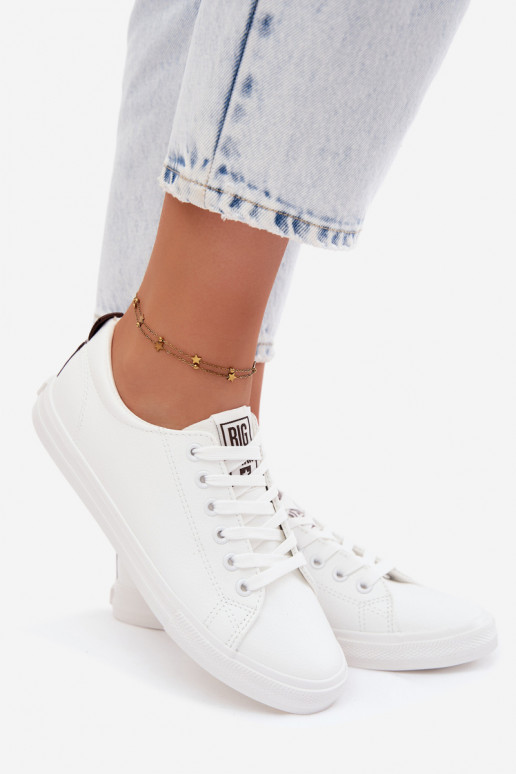 Zapatillas de mujer blancas de cuero sintético Big Star TT274960