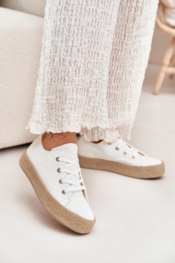 Zapatos casuales blancos de plataforma Princa