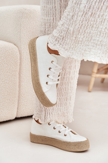 Zapatos casuales blancos de plataforma Princa 2